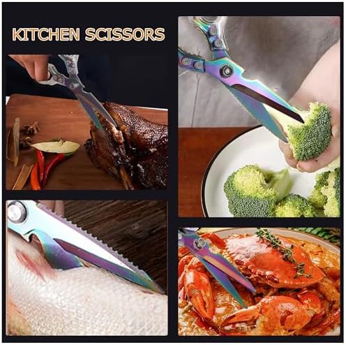 Heavy Duty Sharp Kitchen Scissors, Dishwasher Safe, Cooking Shears - Image 3