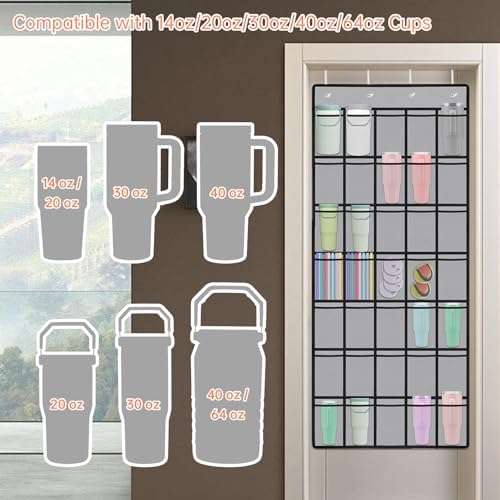 NiHome 35 Pockets Door Hanging Cup Organizer Fit - Image 3