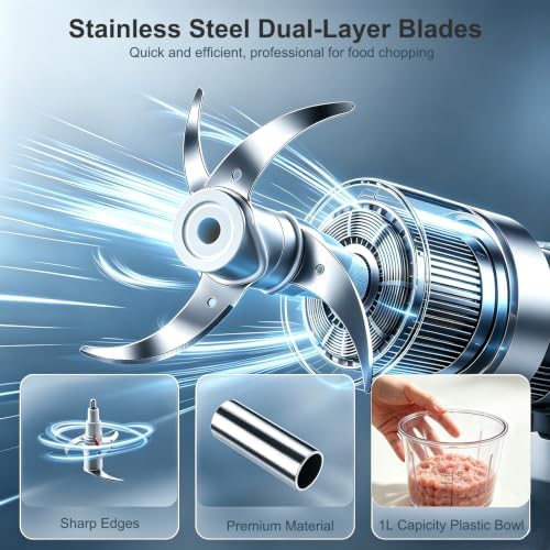 Food Chopper Electric, Dual Blades - Image 2