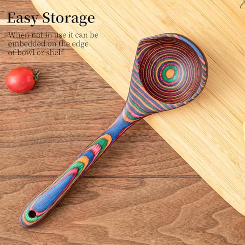Gudamaye Pakkawood Rainbow Deep Soup Ladle - Image 5