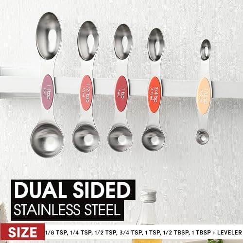 Spring Chef Stainless Steel 8 Magnetic Measuring Spoons Set, Desert Sunset - Image 3