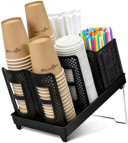 Cup and Lid Holder, Adjustable 6-Slot Coffee Cup Organizer by Unknown