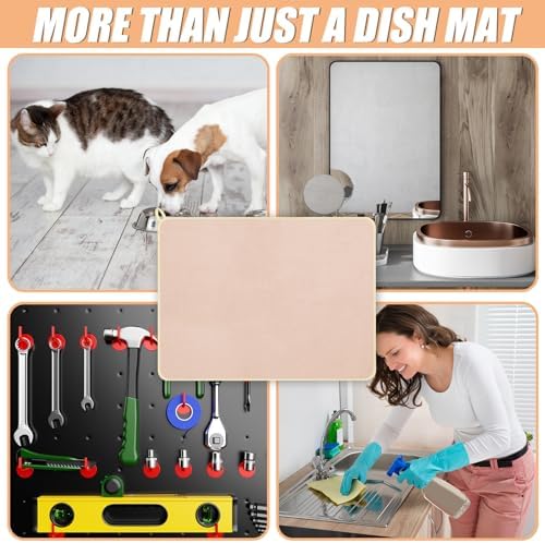Hushee 2 Pcs Dish Drying Mats for Kitchen Counter, 30 x 24 Inch - Image 6
