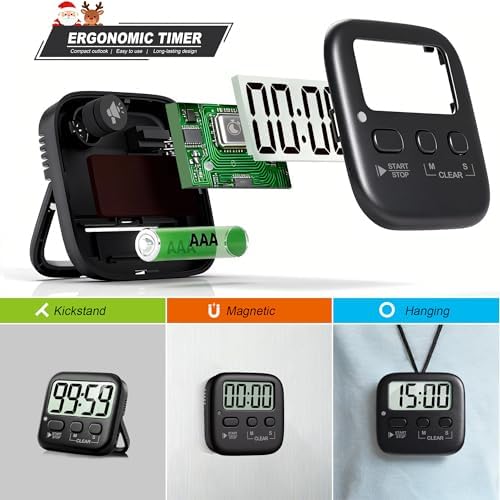 Antonki 2 Pack Digital Timer for Kids Classroom Kitchen Timers for Cooking - Image 6