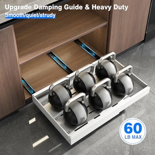 Mustorn 2 Pack Pull Out Cabinet Organizer, Expandable Slide Out Drawers - Image 5
