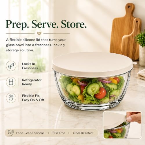 Large 5.2 Qt Glass Salad Spinner - Image 5