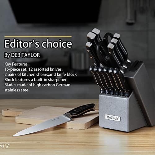McCook® Knife Sets, German Stainless Steel Kitchen Knife Block Set - Image 4