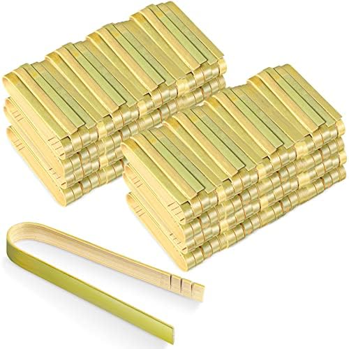Chengu 240 Pcs Mini Bamboo Tongs Disposable Serving Appetizer, 4 Inch by CHENGU