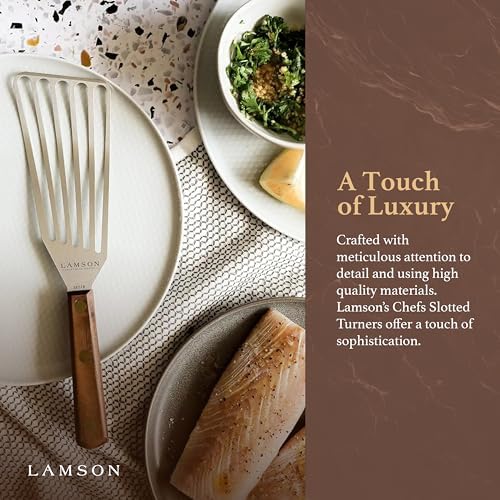 Lamson Left Hand Fish Spatula, Slotted Steel Turner, 3 x 6 In - Image 6
