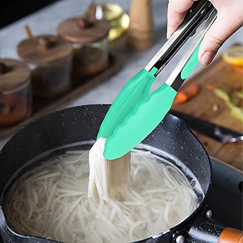HINMAY Mini Tongs with Silicone Tips 7-Inch Cooking Tongs - Image 5