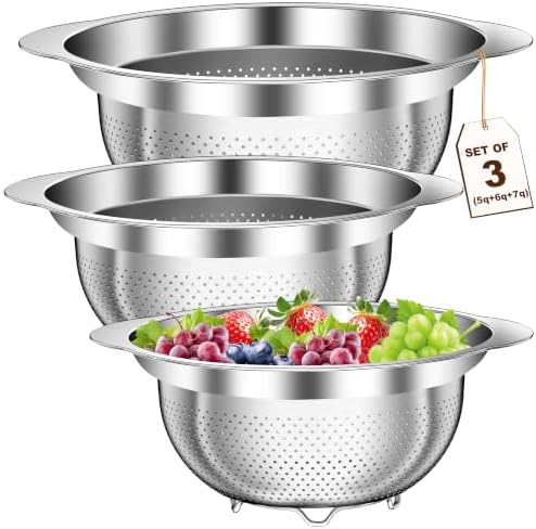 Large Strainers and Colanders, Big Stainless Steel Colanders by STOCKPOT