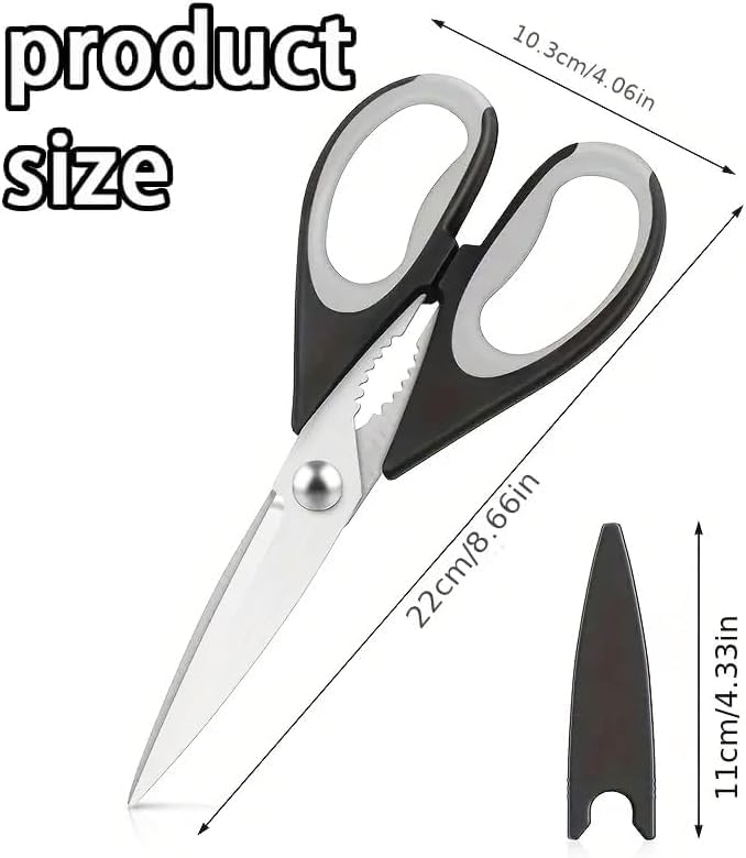 Kitchen Scissors All Purpose Heavy Duty, Kitchen Utensils Set, Stainless Steel - Image 2