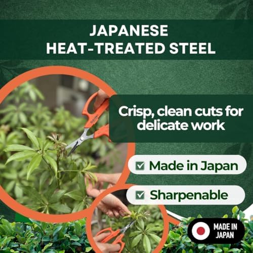 Saboten Japanese Harvesting Shears, Magnetic Springless, Fine-Tip Angled Blade - Image 5