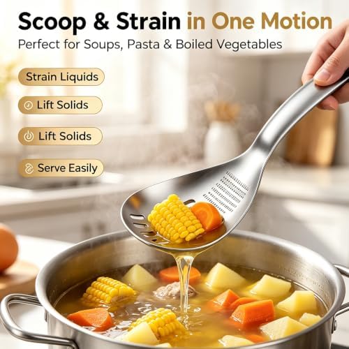 Multifunctional Cooking Spoon 304 Stainless Steel Kitchen Utensil, Cooking Spoon - Image 2