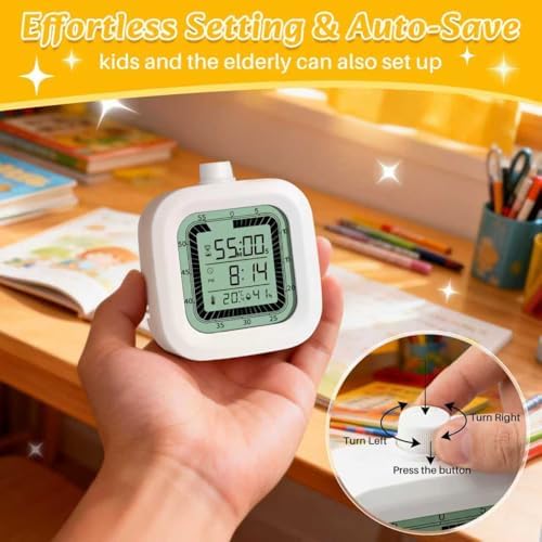 4 in 1 Visual Digital Visual Timer Battery Operation Alarm Clock - Image 6