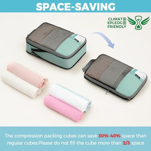 BAGAIL 4 Set/6 Set/8 Set Compression Packing Cubes Travel Accessories - Image 6