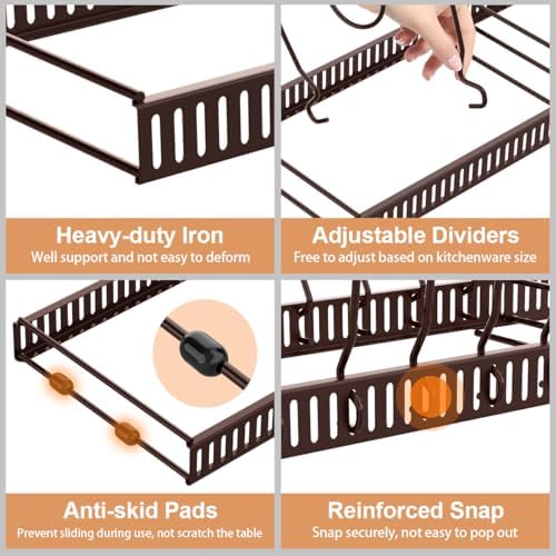 Housolution Pot and Pan Lid Organizer Holder Storage Rack - Image 3