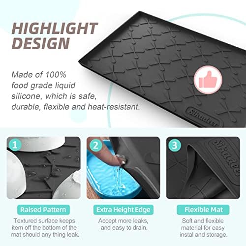 SIKADEER Waterproof Under Sink Mat 19" x 19" Silicone Mat Cabinet Protector - Image 5
