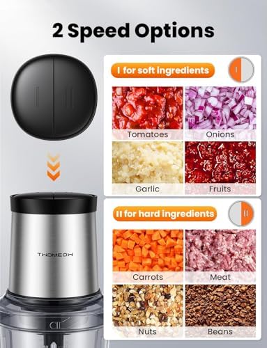 Food Processor 4 Cup, Electric Food Chopper, 【Small but Powerful】Meat Grinder - Image 2