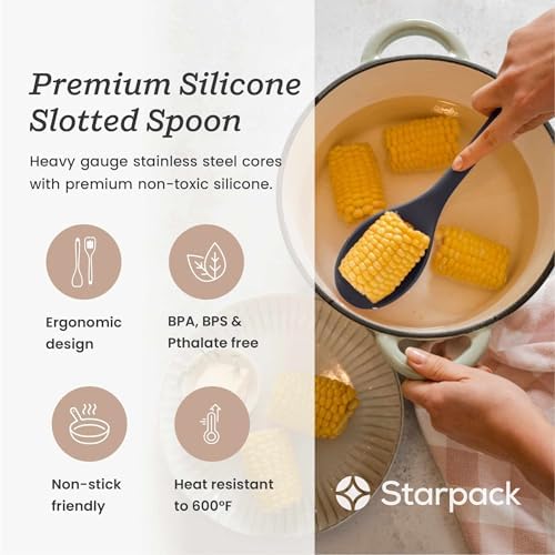 Starpack 'Let it Drain' Silicone Slotted Spoon - Image 2