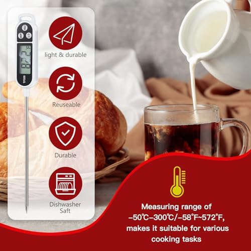 Copkim 6 Pcs Food Thermometer Instant Read Probe BBQ - Image 4