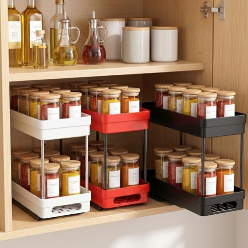 3 Pack Pull Out Spice Rack Organizer by DABIGE