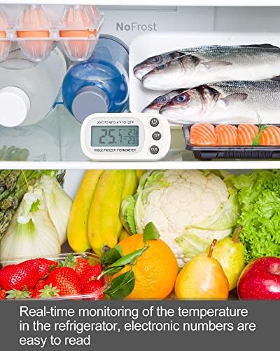 Frienda 12 Pcs Black and White Fridge Thermometer Refrigerator - Image 5