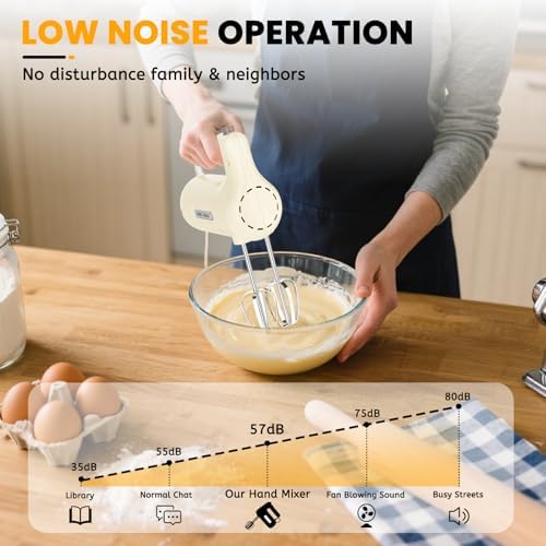 Lord Eagle 5-Speed Small Hand Mixer Electric, 300W Compact Portable - Image 6