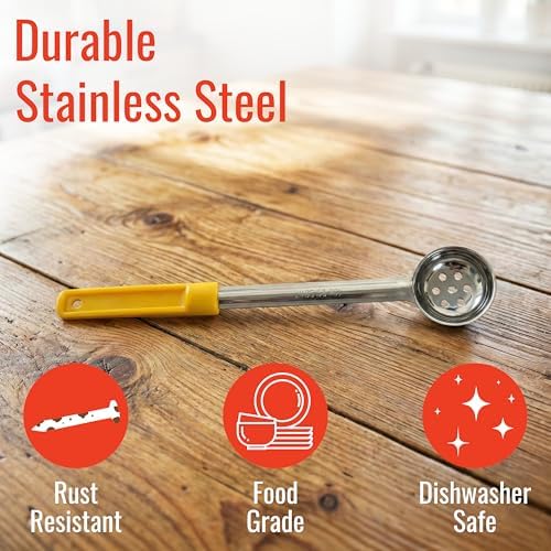 1 oz Slotted Stainless Steel Portion Control Ladle Spoodle - - Image 4
