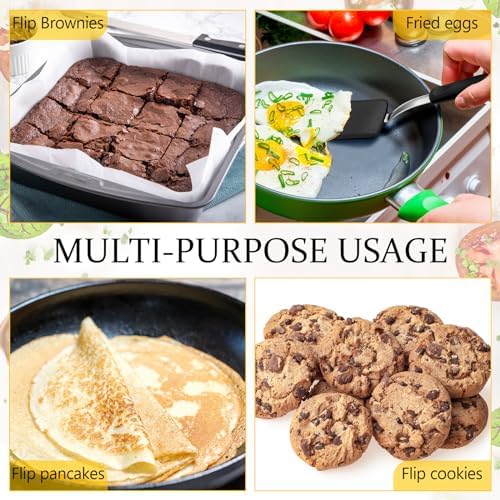 2Pcs Mini Silicone Cookie Brownie Spatula, Solid Flat - Image 5