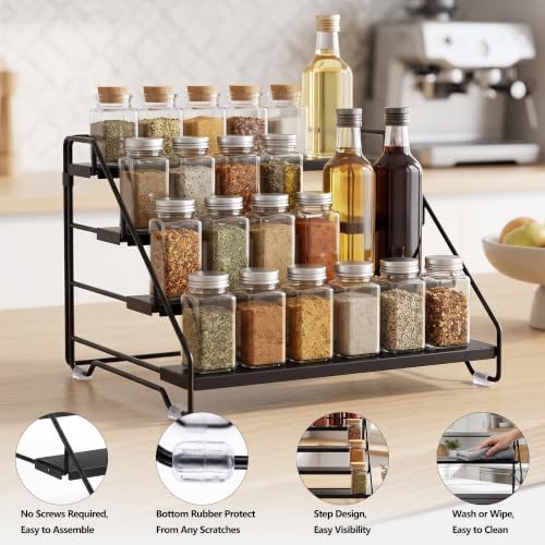 4-Tier Adjustable Depth Spice Rack Organizer - Image 3