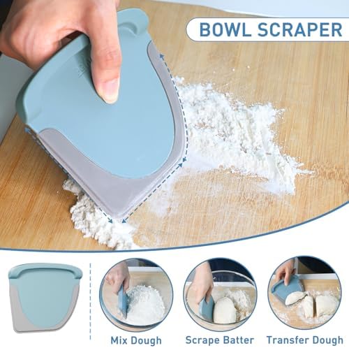 2 IN 1 Upgrade Bench Scraper, Dough Scraper, Stainless Steeel - Image 4