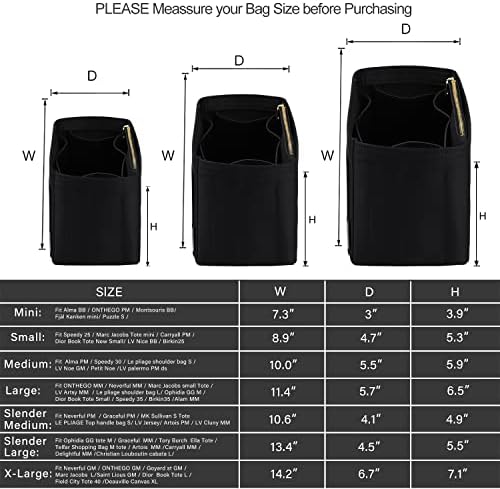 ZTUJO Purse Organizer Insert For Handbags, Silky Touching Bag Organizer Insert - Image 3