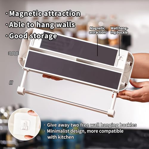 3 in 1 Aluminum Foil and Plastic Wrap Organize Dispenser - Image 4