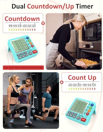 Digital Kitchen Timer with 4 Channel, Loud Alarm and Silent Mode - Image 6