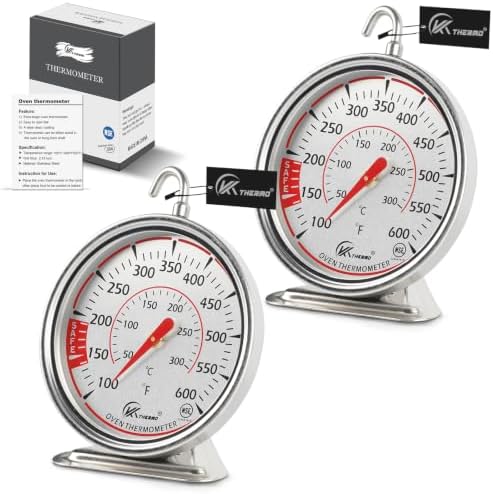 Oven Thermometer 2.75-Inch Dual Scale, 50-300°C/100-600°F, NSF 2‑Pack by Unknown