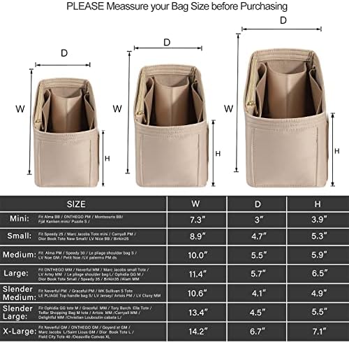 ZTUJO Purse Organizer Insert For Handbags, Silky Touching Bag Organizer Insert - Image 3