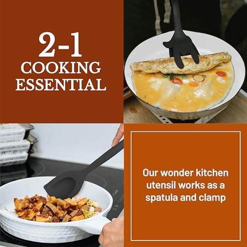 2 in 1 Flipper Spatula with tongs - Image 3