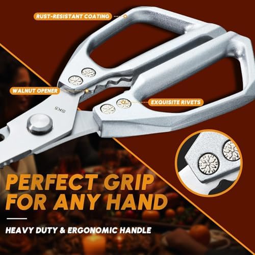 Huusk Kitchen Shears Set, Japanese Stainless Steel Scissors - Image 4