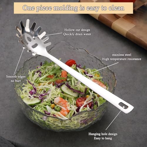 Spaghetti Spoon, ReaNea Pasta Server, Stainless Steel Pasta Spoon - Image 7