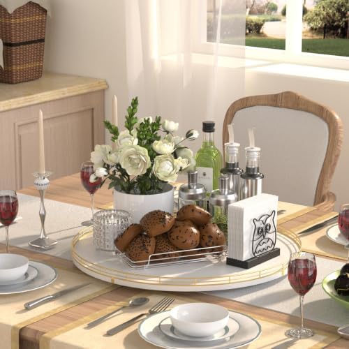 Oroyutor 18-Inch Large Oak Lazy Susan Organizer - Image 2