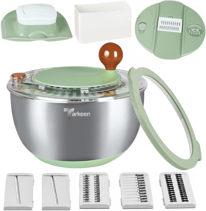 Stainless Steel Salad Spinner by Unknown