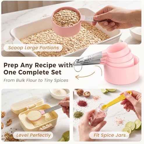 THLHKD 15 Pcs Measuring Cups and Spoons Set, Measuring Spoons Set - Image 3