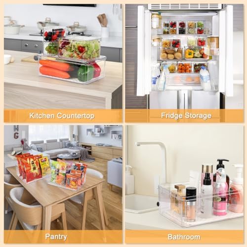 14Pack Fridge Organizer, Stackable Refrigerator Organizer Bins - Image 7