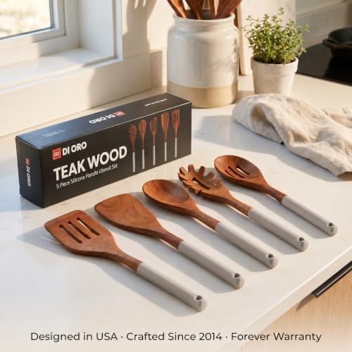 DI ORO Wooden Kitchen Utensil Set - Image 6
