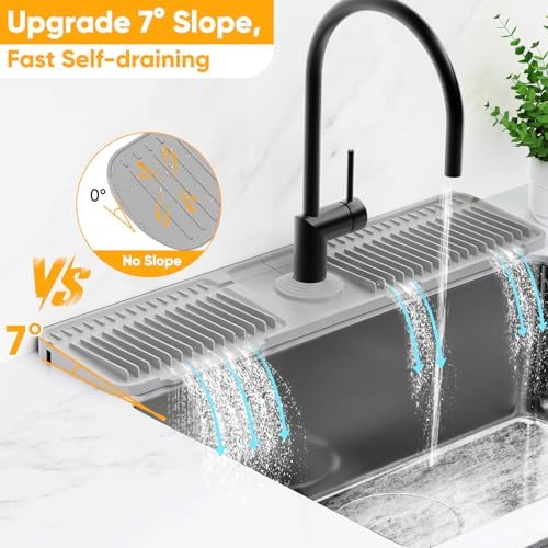 24'' Folding Faucet Mat for Kitchen Sink Splash Guard Kitchen Sink Faucet Mat - Image 3