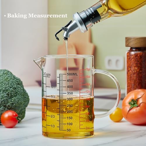 Ackers BORO3.3 Glass Measuring Cup--Made of High Borosilicate Glass Measuring - Image 4