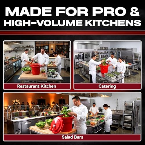 Chef Master Commercial Salad Spinner Dryer, Sealed Gearbox, 5 Gallon - Image 4