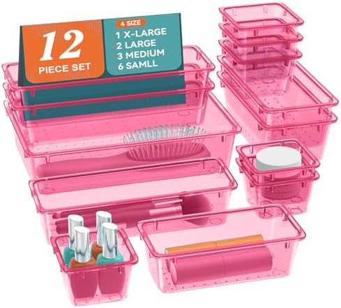 12 PCS Drawer Organizer Set, Makeup Organizers, Tool Storage Trays by Unknown