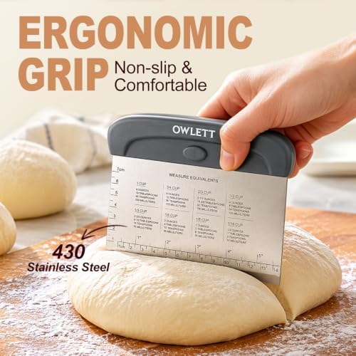 2 PCS Dough Scraper, Stainless Steel Bench Scraper - Image 3